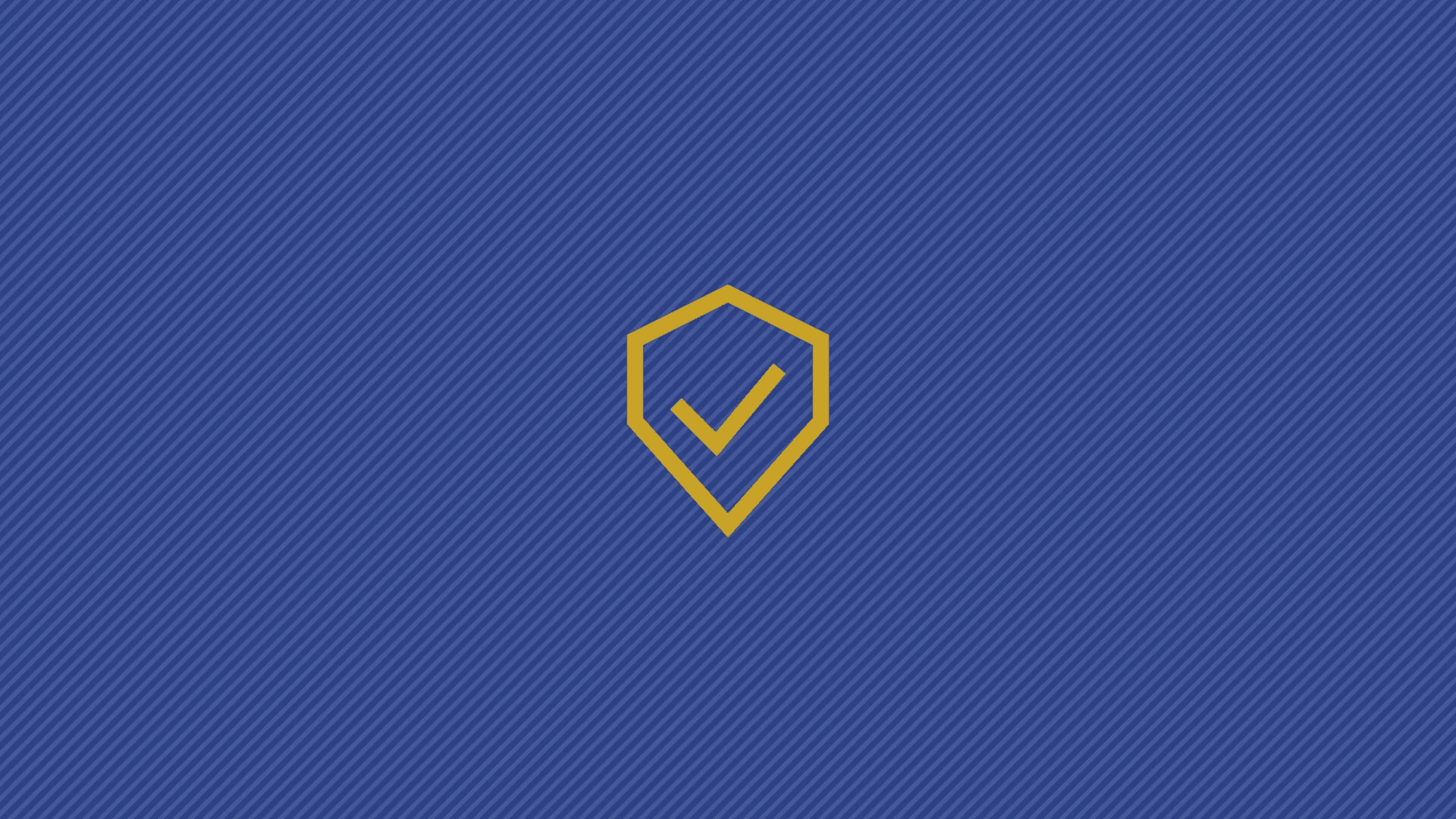 Blauer Hintergrund mit goldenem Schild-Symbol und Haken – Grundlagen zur digitalen Souveränität für Unternehmen